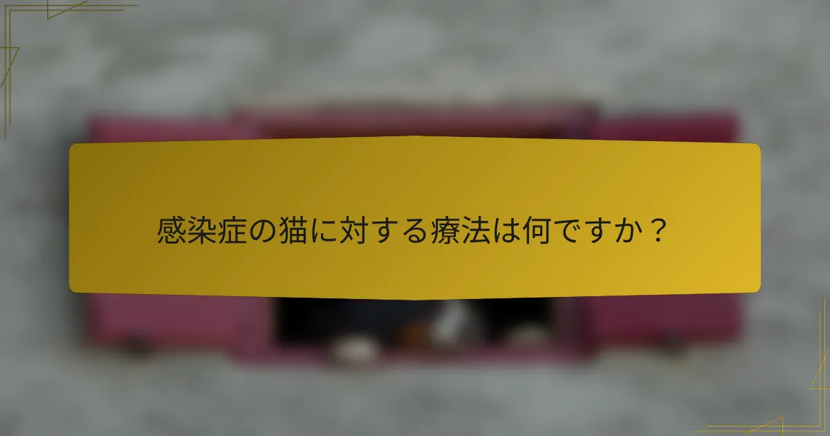 感染症の猫に対する療法は何ですか？