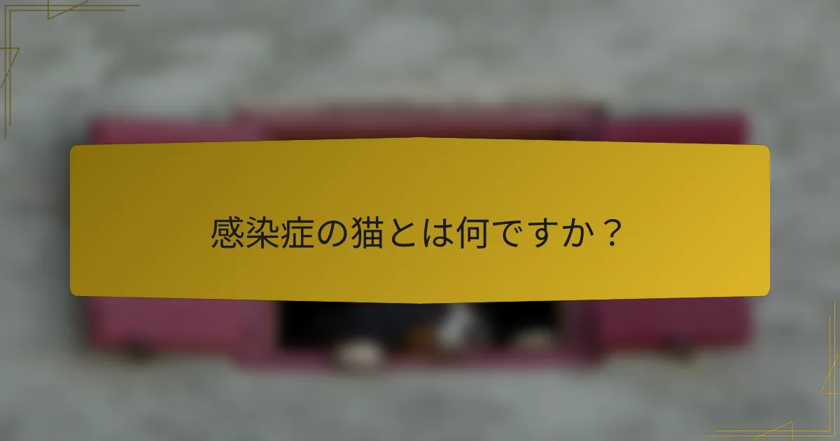 感染症の猫とは何ですか？